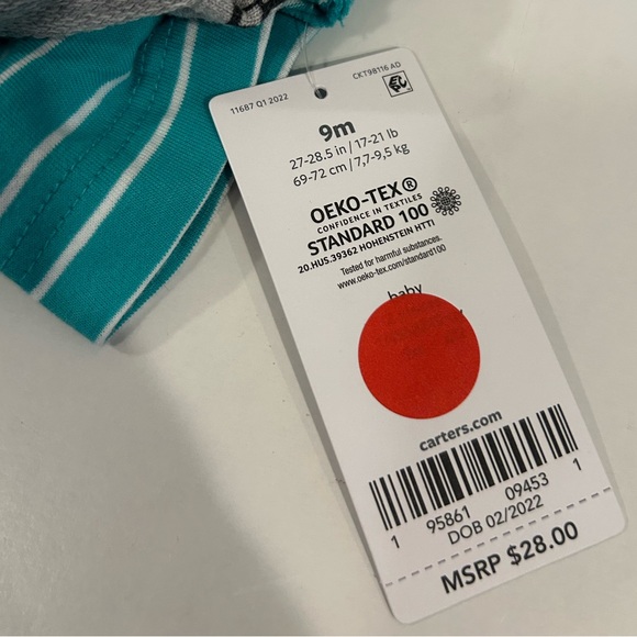 Carters 2 Piece Animal Print Shortall Set - Picture 3 of 3